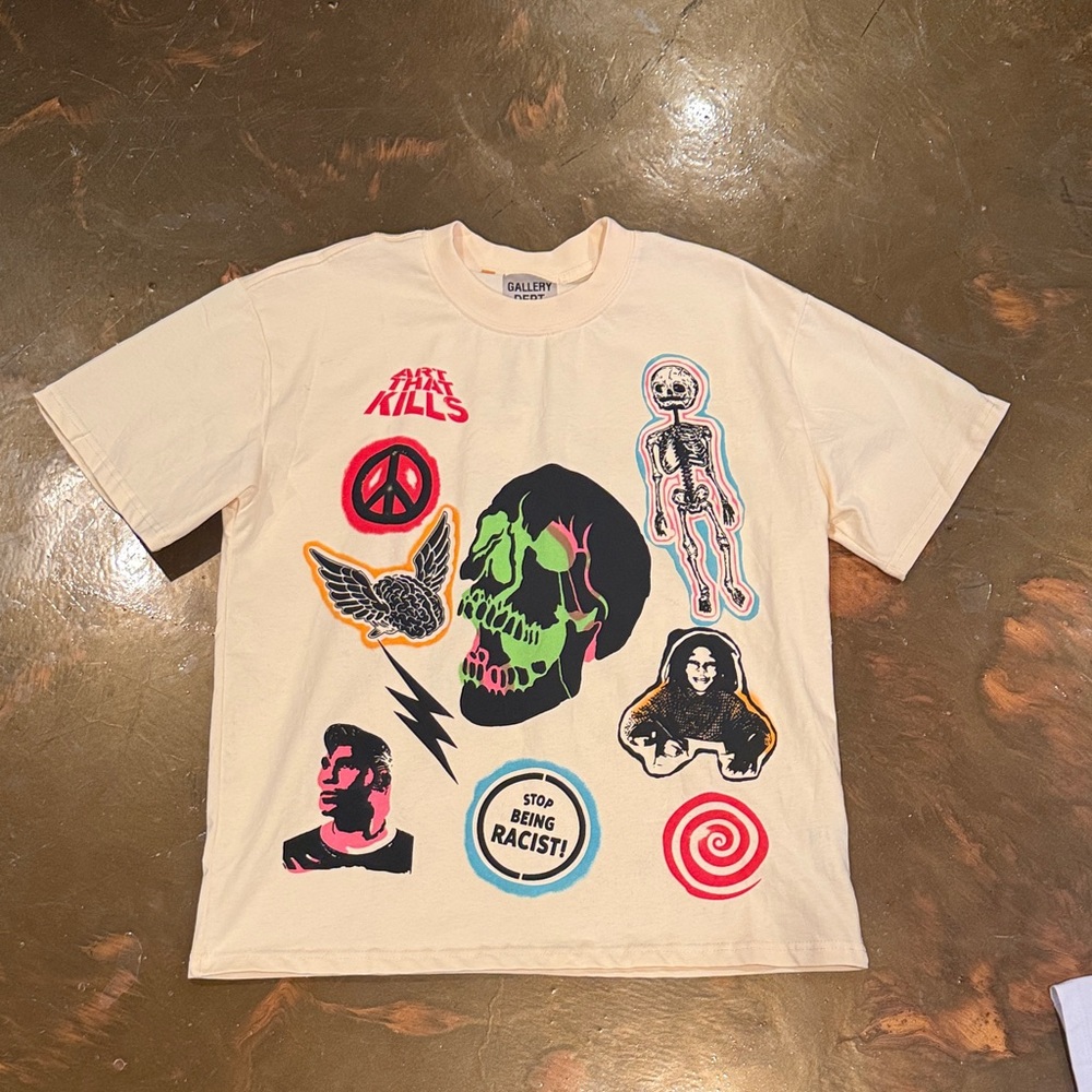 Gallery Dept Cream Graphic Tee Short Sleeve